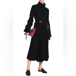 A.L.C. Ribbed merino wool-blend turtleneck sweater with bell sleeves